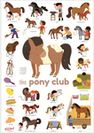 Mini Sticker Poster - The Pony Club (+27 Stickers)
