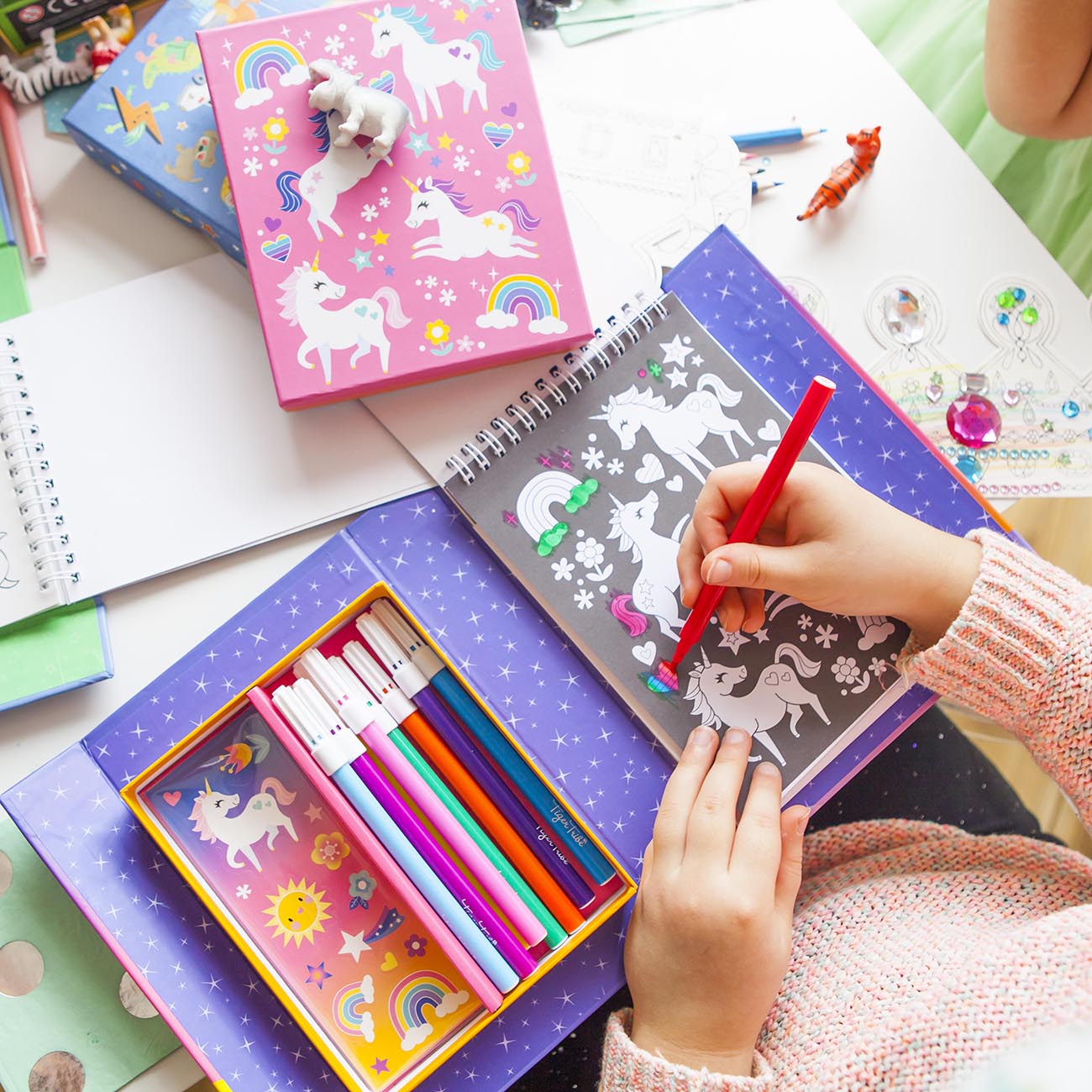 Colouring Set - Assorted Themed Activity Pack for Kids with Multiple Scenes