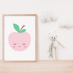 Sweet Pea Wall Art Print - Sleepy Pink Apple - Sweet Pea Kids