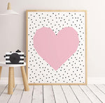 Sweet Pea - Pink Heart  Wall Art Print - Sweet Pea Kids