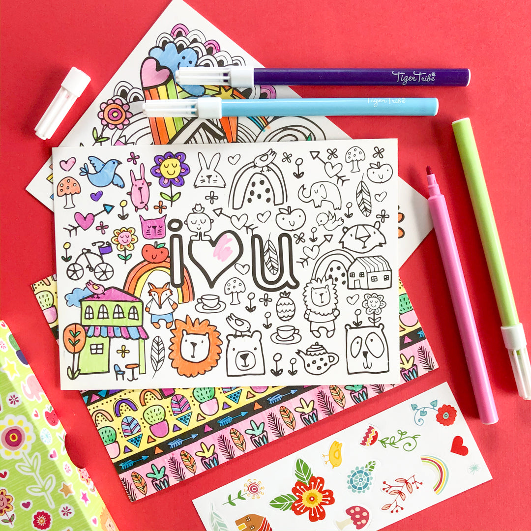 Postcard Kit — Assorted Greeting Postcards for Correspondence, Collecting, and Crafts