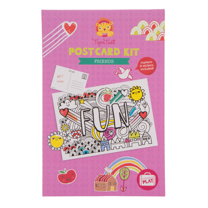 Tiger Tribe | Postcard Making Set | Suitable for 5 years+