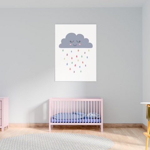 Sweet Pea - Sleepy Rain Cloud  Wall Art Print - Sweet Pea Kids