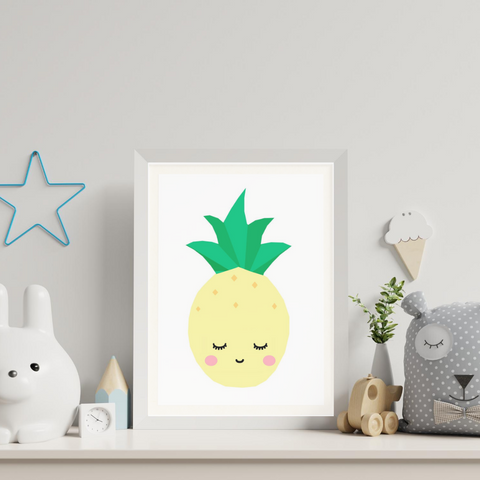 Sweet Pea - Sleepy Pineapple  Wall Art Print - Sweet Pea Kids