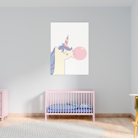 Sweet Pea - Unicorn Bubblegum  Wall Art Print - Sweet Pea Kids