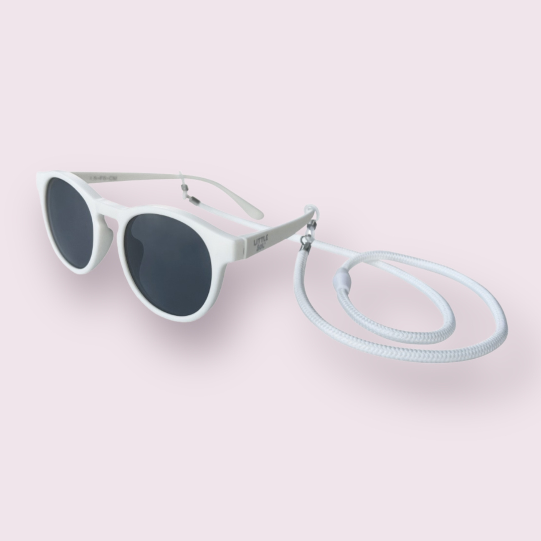 Ice White Kids Sunglasses + Strap