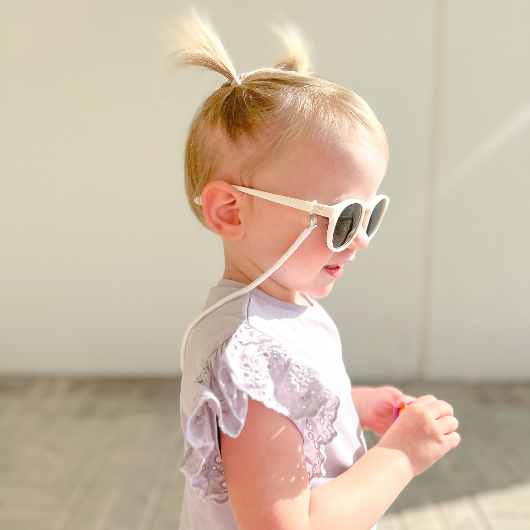 Ice White Kids Sunglasses + Strap