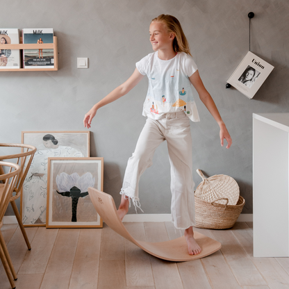 Kinderboard Balance Board – Montessori Wooden Play and Motor Skills Trainer