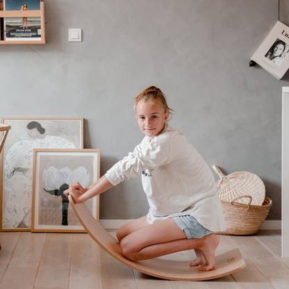 Kinderboard Balance Board – Montessori Wooden Play and Motor Skills Trainer