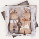 Gift-Ready | ThreadBear Design | Baby Threads Taupe Bunny Gift Set