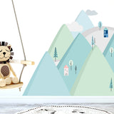 Nordic Mountains Wall Sticker - Mint