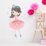 Pink Princess Heart Wall Sticker