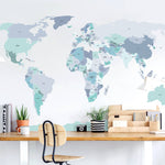 Countries of the World Map Wall Sticker - Large