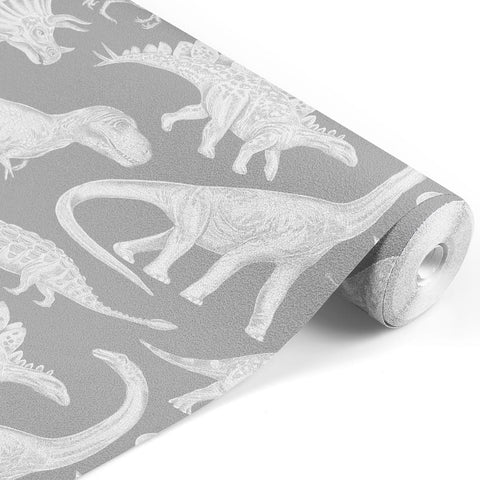 SAMPLE - Dino Grey Wallpaper