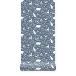 Forest Animals Blue Wallpaper