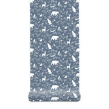 Forest Animals Blue Wallpaper