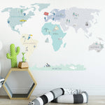 Tourist World Map Wall Sticker - Large