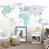 Tourist World Map Wall Sticker - Large